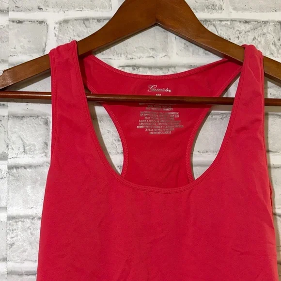 GUESS Vibrant Red Racerback Tank Top, size M/L - Picture 4 of 5